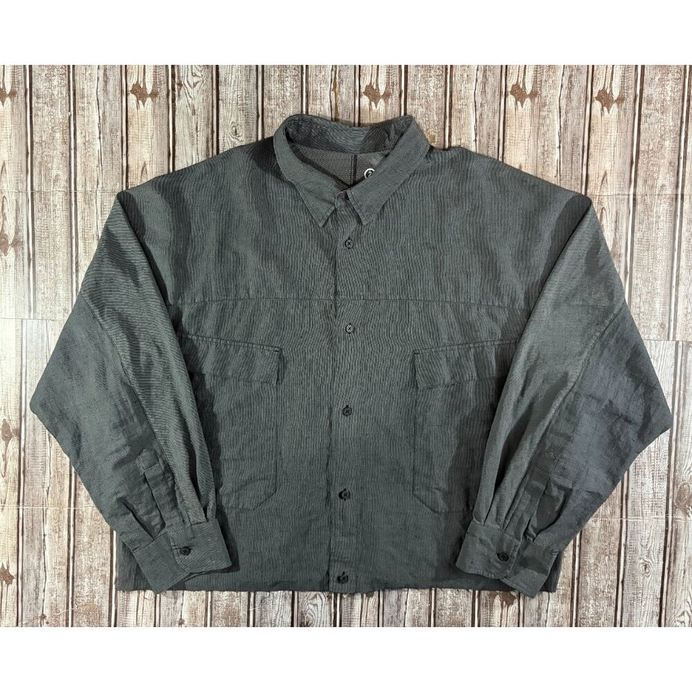 OUTLIER Injex Raglan crop raw cut Shirt jac size 2XL color grey new brand